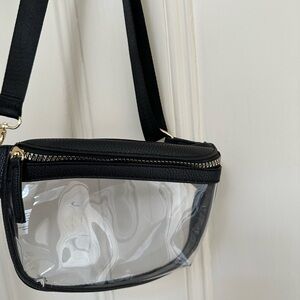 Clear/ Black Adjustable Fanny Pack